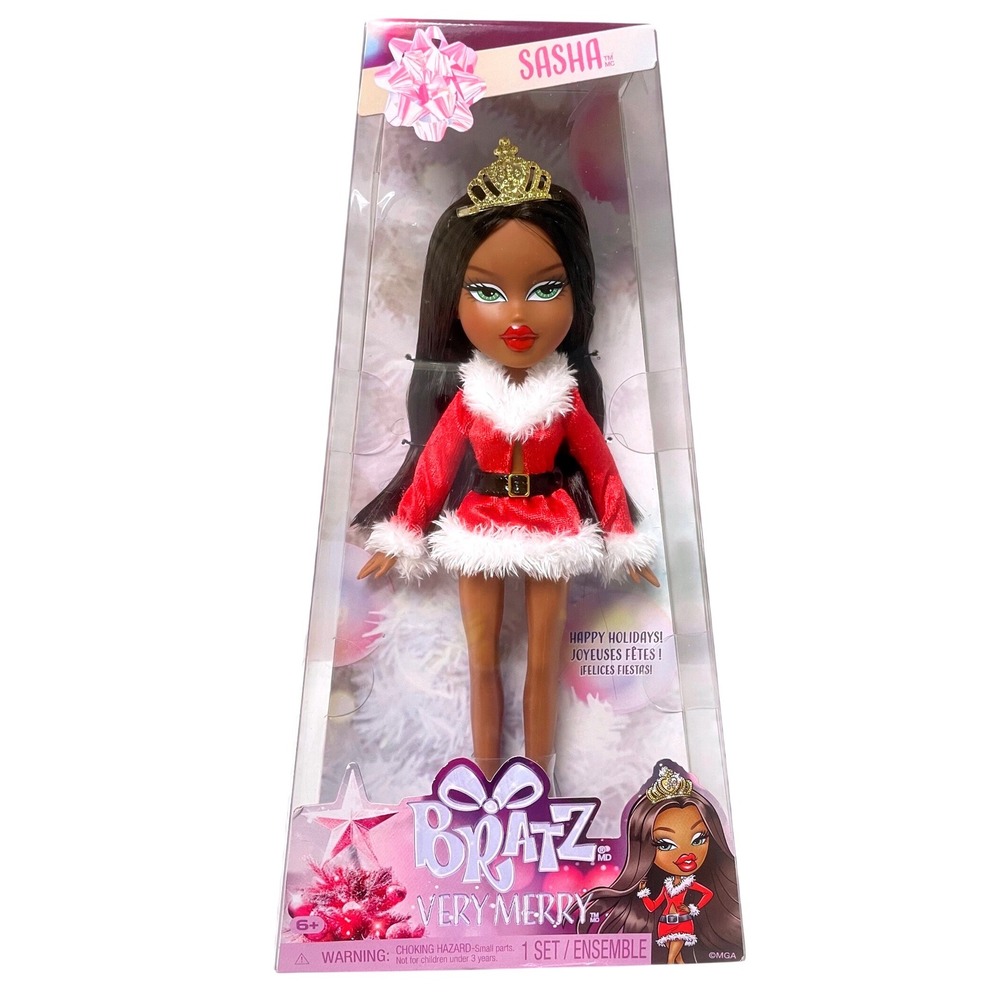 Bratz Very Merry Sasha Holiday Doll MGA Entertainment Red Velvet Outfit New
